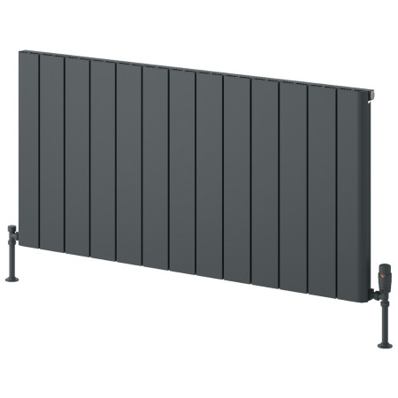 Reina Resia 600 x 1230mm Anthracite Horizontal Aluminium Radiator