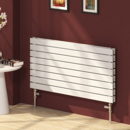 RND-RNE1200D Reina Rione Double 544 x 1200mm White Horizontal Designer Radiator (1)Reina Rione Double 544 x 1200mm White Horizontal Designer Radiator (2)