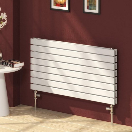 RND-RNE1400D Reina Rione Double 544 x 1400mm White Horizontal Designer Radiator (2)