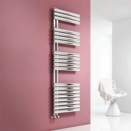 Reina Scalo 826 x 500mm Brushed Stainless Steel Towel Radiator