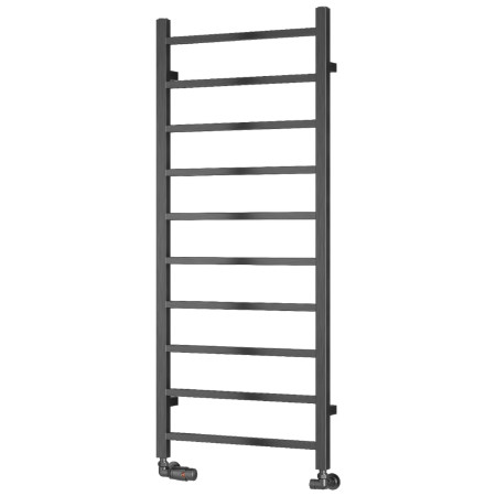 Reina Serena Mild Steel 1200 x 500mm Heated Towel Rail in Gunmetal