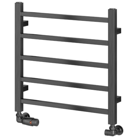 Reina Serena Mild Steel 500 x 500mm Heated Towel Rail in Gunmetal