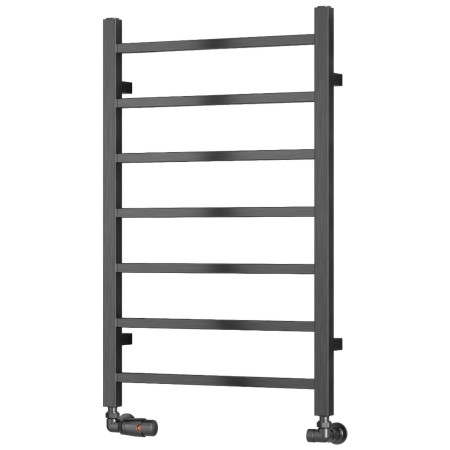 Reina Serena Mild Steel 800 x 500mm Heated Towel Rail in Gunmetal