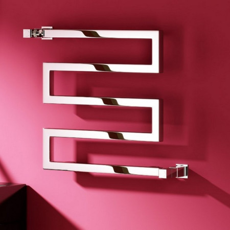 RND-SRP0515 Reina Serpe Mild Steel Designer Radiator 510 x 500mm in Chrome Lifestyle