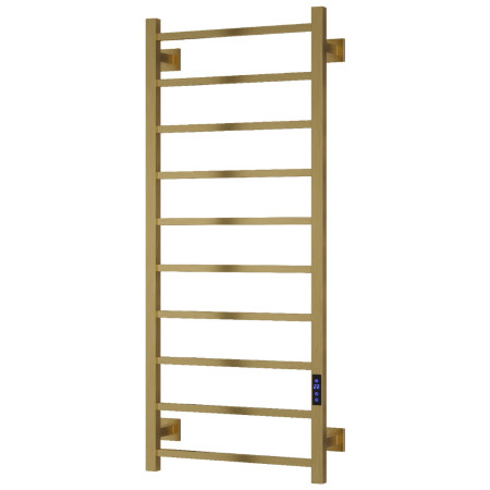 Reina Velino 1200 x 500mm Brushed Brass Vertical Electric Heated Towel Rail