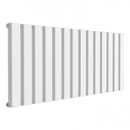 Reina Vicari 600 x 1400mm Single Horizontal White Aluminium Radiator