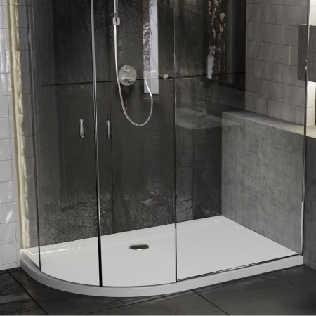 RSQG129L Roman Anti Slip 1200 x 900mm LH Offset Quadrant Shower Tray (4)