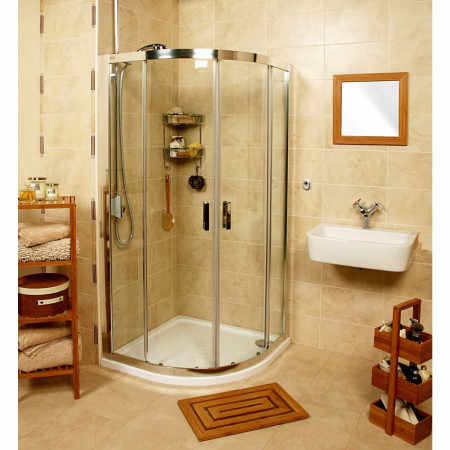 Roman Embrace 800 x 1000mm Quadrant Twin Door Offset Shower Enclosure