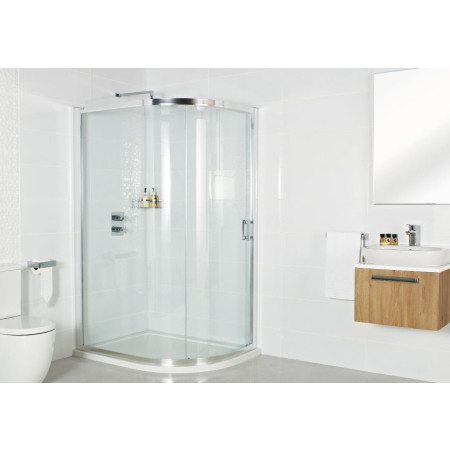Roman Embrace 800 x 900mm One Door Offset Quadrant Shower Door Room Setting