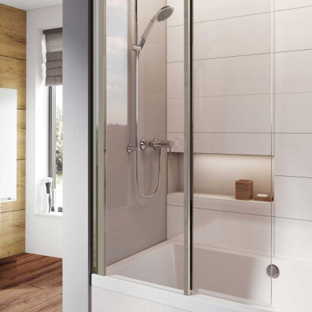 Roman Haven8 1500 x 910mm Inward Folding Bath Screen