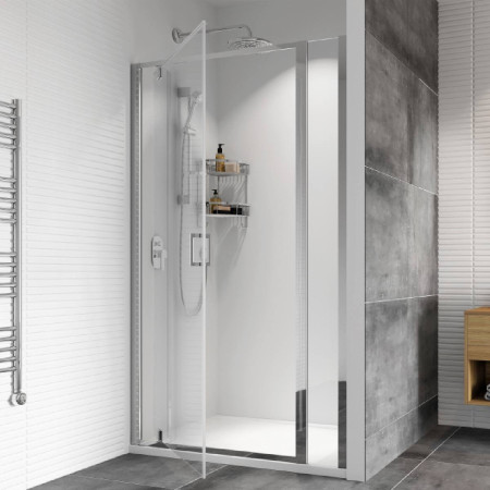 Roman Haven8 900mm Pivot Shower Door with Inline Panel