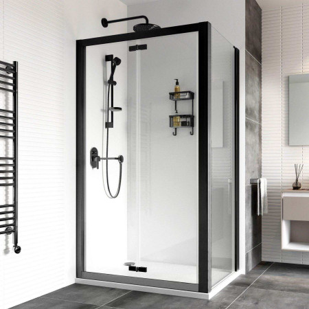 Roman Haven8 Matt Black 1000mm Bifold Shower Door