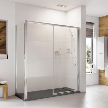 Roman Haven 1000mm Level Access Right Hand Sliding Shower Door