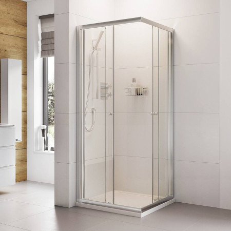 H3C9CS Roman Haven 900mm Corner Entry Shower Enclosure Open Door