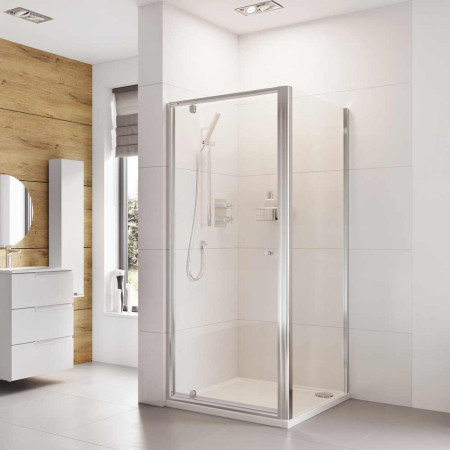 Roman Haven 900mm Pivot Shower Door with Side Panel