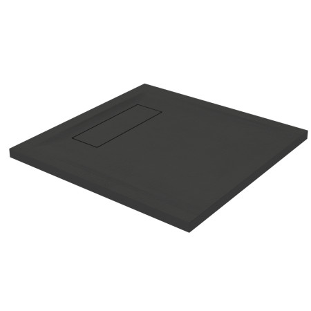 IGS80B Roman Infinity Slate Black 800 x 800mm Square Shower Tray (1)