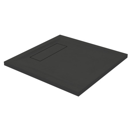 Roman Infinity Slate Black 800 x 800mm Square Shower Tray