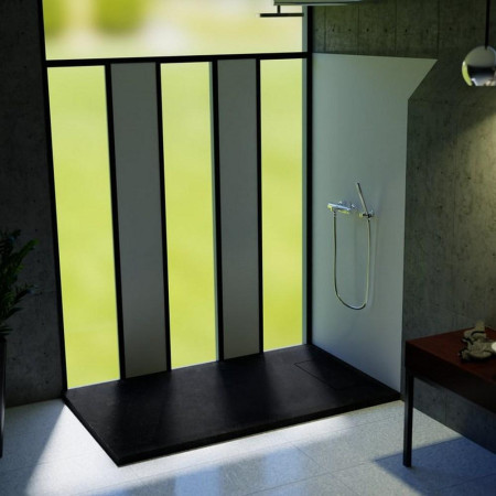 IGS108B Roman Infinity Slate Black 1000 x 800mm Rectangular Shower Tray (3)