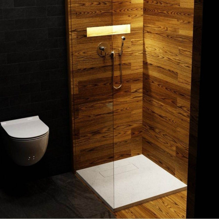 IGS80W Roman Infinity Slate White 800 x 800mm Square Shower Tray (3)