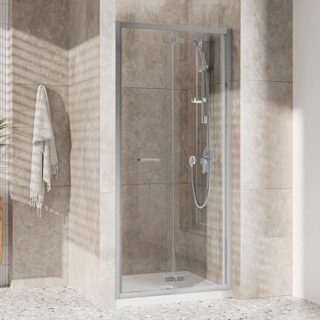 Roman Innov8 900mm Framed Bifold Shower Door in Chrome