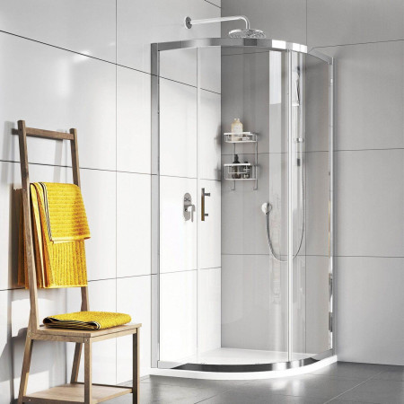Roman Innov8 Chrome 1000 x 800mm Offset Quadrant Shower Enclosure
