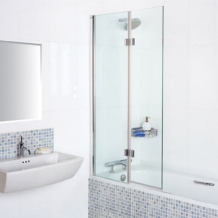 Roman Innov8 Inward Folding LH Bath Screen Silver Alternative View