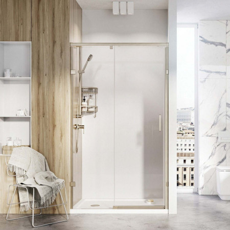 Roman Liberty 1200mm Brushed Nickel Right Hand Alcove Sliding Shower Door