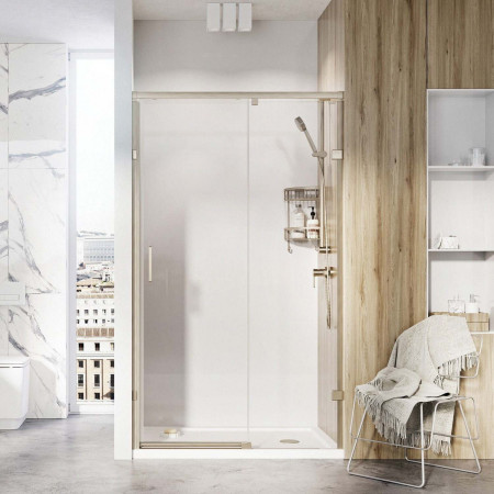 Roman Liberty 1500mm Brushed Nickel Left Hand Alcove Sliding Shower Door
