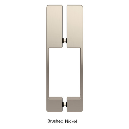 Roman Liberty 1600mm Hinged 10mm Alcove Brushed Nickel Shower Door with Inline Panel Profile Finish