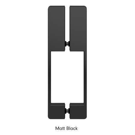 Roman Liberty 760mm Hinged 8mm Alcove Matt Black Shower Door with Inline Panel Profile Finish