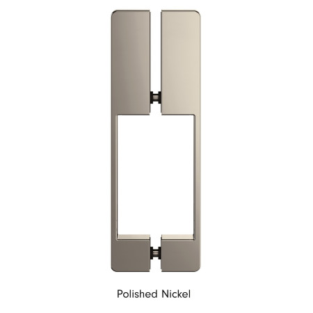 Roman Liberty 1400mm Hinged 8mm Alcove Polished Nickel Shower Door with Inline Panel Profile Finish