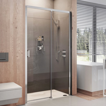 Roman Lumin8 1000mm Level Access Sliding Door Shower Enclosure