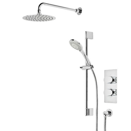 SVSET141 Roper Rhodes Clear Dual Function Shower System With Riser Kit And Overhead (1)