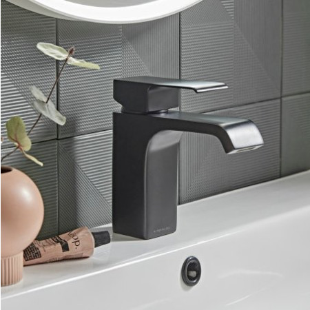 Roper Rhodes Hydra Black Basin Mixer with Click Waste