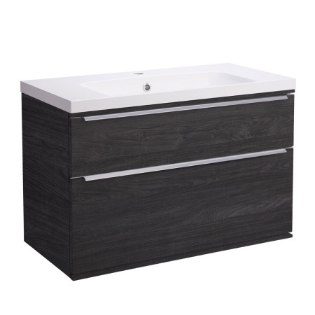 Roper Rhodes Scheme 800mm Umbra Wall Mounted Double Drawer Unit with Basin