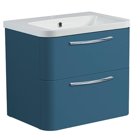 SYS600D.DB/ SYS600IS Roper Rhodes System 600 Wall Mounted Basin Unit with Double Drawer Derwent Blue (1)