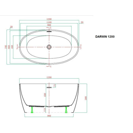 Royce Morgan Darwin 1200 Technical Drawing