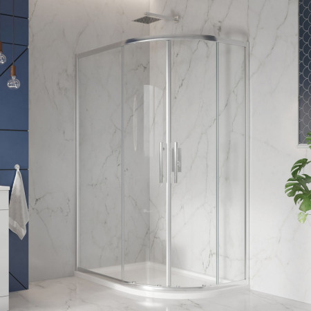 S0056 Scudo 900mm x 760mm Right Hand Offset Quadrant Shower Tray (2)