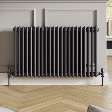 COL-2-60-120-A Scudo 600 x 1190mm 2 Column Horizontal Radiator in Anthracite Lifestyle