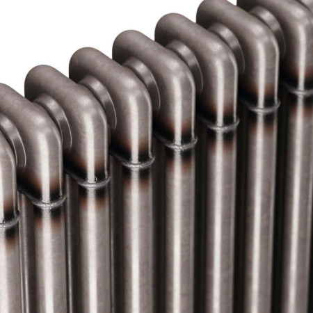 COL-3-60-64-RM Scudo 600 x 643mm 3 Column Horizontal Radiator in Raw Metal Panel Design