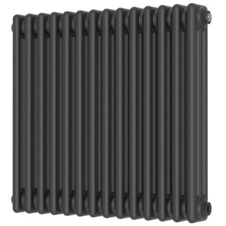 Scudo 600 x 650mm 3 Column Horizontal Radiator in Anthracite