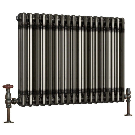 Scudo 600 x 821mm 3 Column Horizontal Radiator in Raw Metal