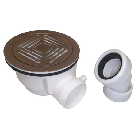 Scudo 90mm Fast Flow Shower Tray Waste with Brushed Bronze Cover