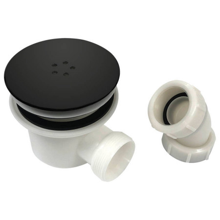 Scudo 90mm Fast Flow Shower Tray Waste with Matt Black Cover