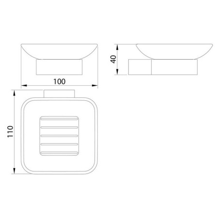 ALPHA-002 Scudo Alpha Soap Dish Holder in Chrome (3)