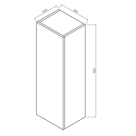 AMBIENCE-TALLBOY-GREYOAK Scudo Ambience 300mm Tall Boy Cabinet in Grey Oak (2)