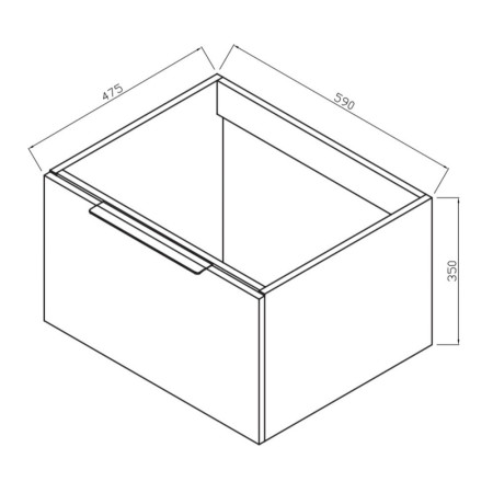 AMBIENCE-LEDCAB-60X48-MGREY Scudo Ambience 600mm Wall Mounted LED Vanity Unit with Basin in Matt Grey (2)