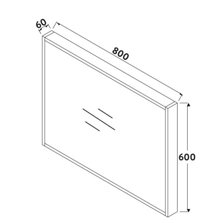 AMBIENCE-MIRROR-80X60-MGREY Scudo Ambience 800 x 600mm Mirror in Matt Grey (2)