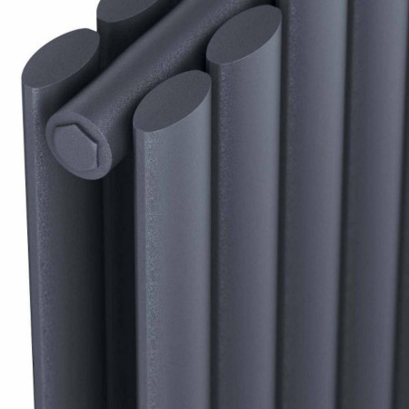 APEX18-30V-D-A Scudo Apex 1800 x 295mm Vertical Double Designer Radiator in Anthracite Double Panel Close Up