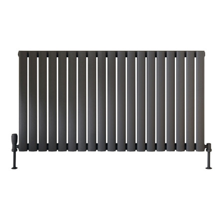 Scudo Apex 600 x 1121mm Horizontal Single Designer Radiator in Anthracite